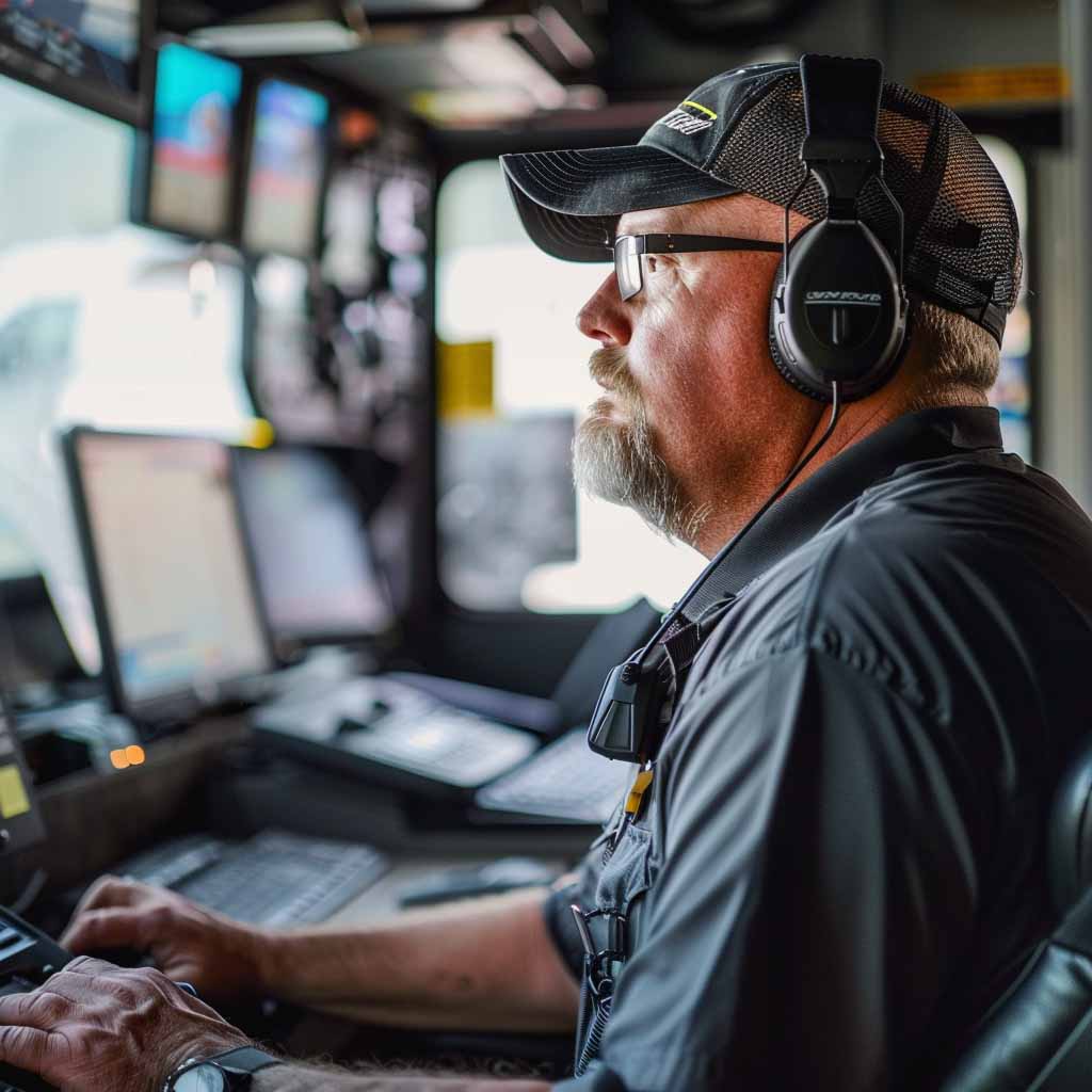 A truck dispatcher working at a logistics company